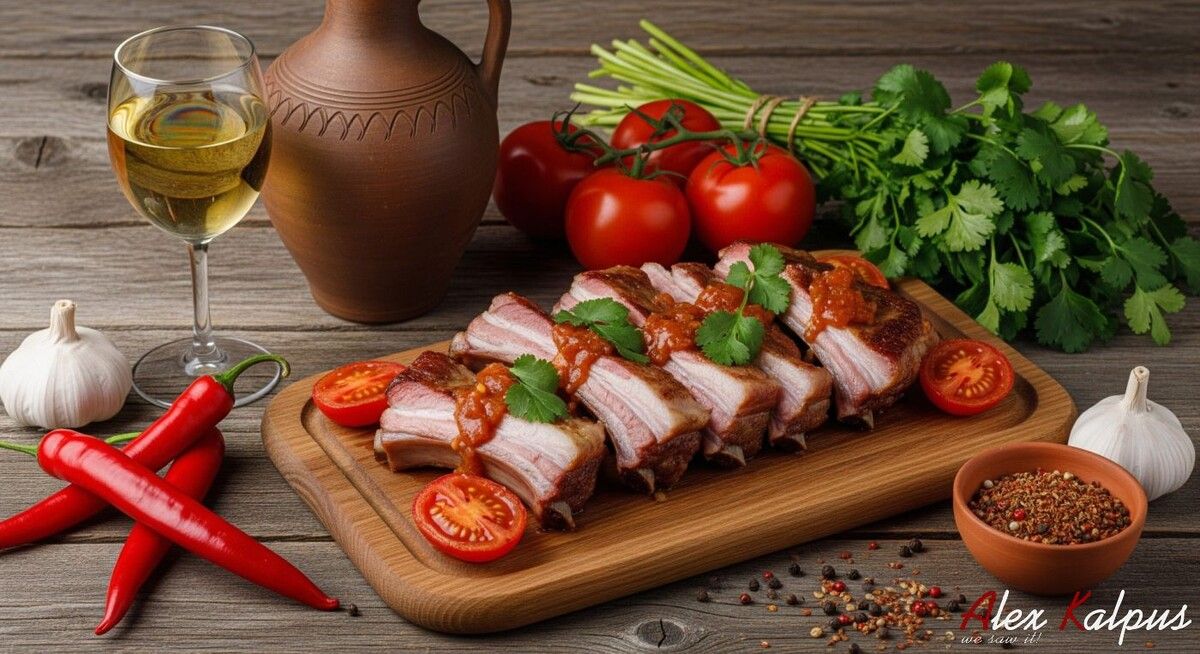 Неудержимый вкус Грузии: Неповторимые ребрышки в аджике
