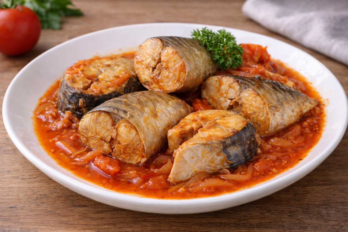 Скумбрия в томатном соусе как уютный повседневный рецепт