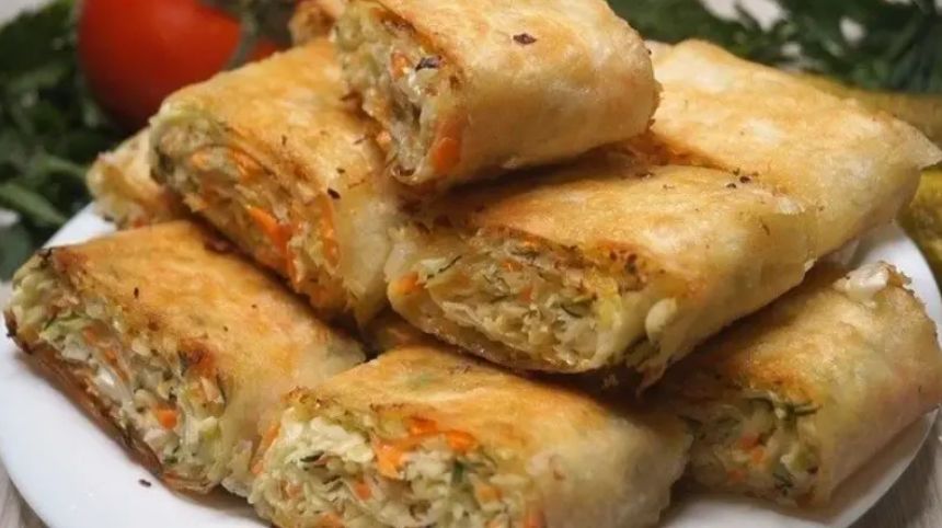 Сочная закуска в лаваше: просто, быстро и очень вкусно