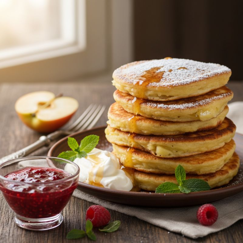 Нежные яблочные оладьи: идеально для завтрака