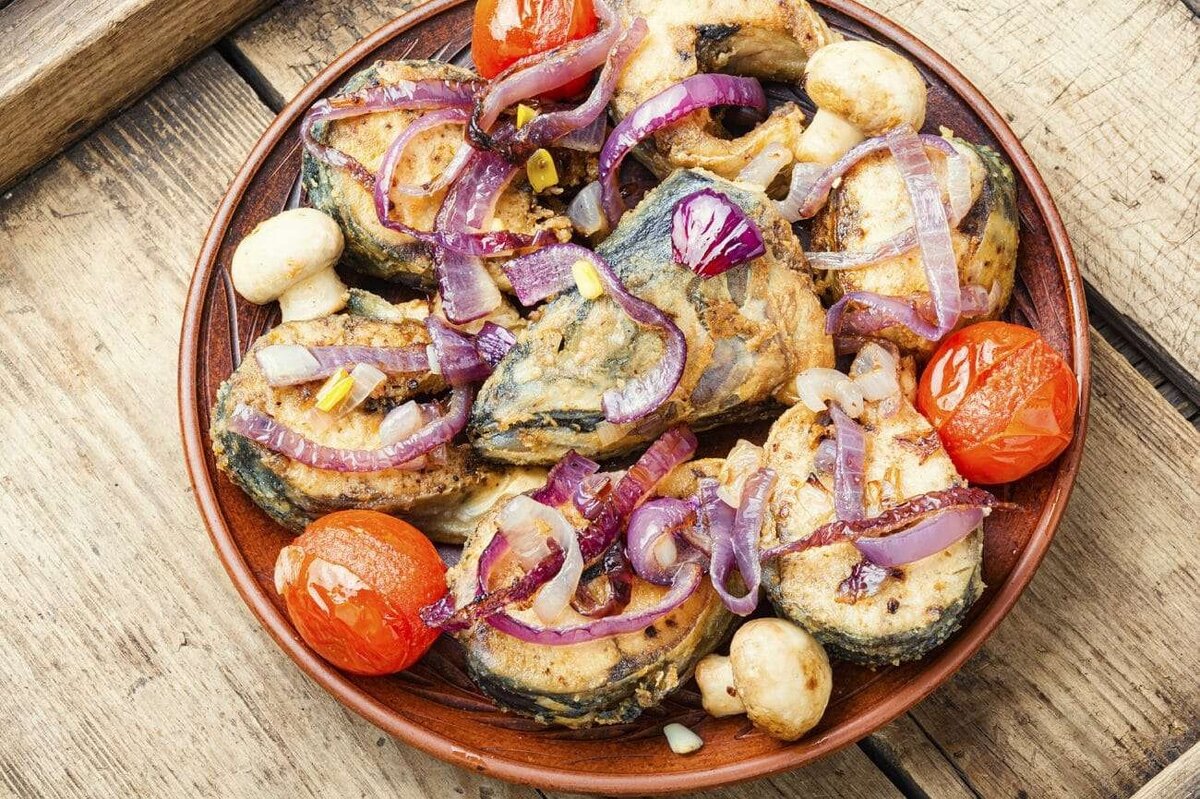 Идеальная скумбрия с овощами