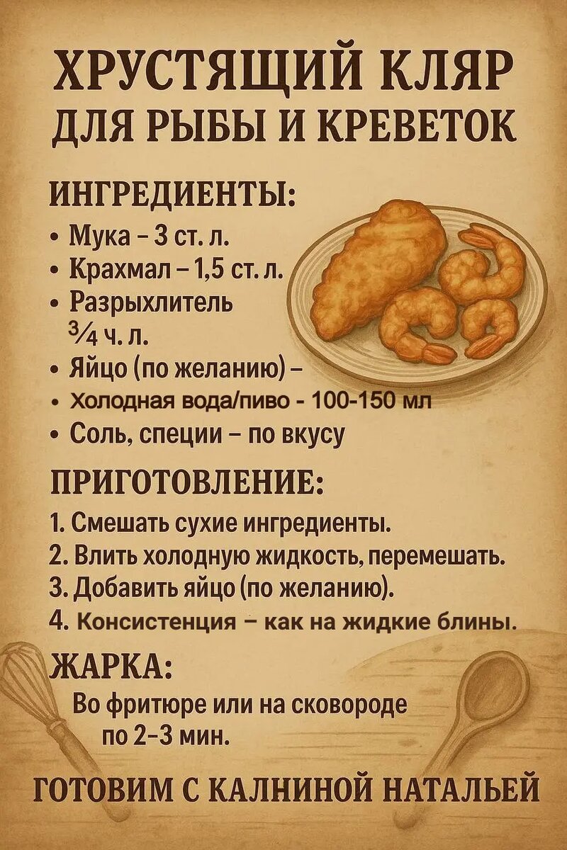 Как создать идеальный кляр: секреты хрустящего наслаждения